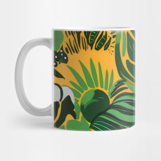 Green retro plant pattern Mug